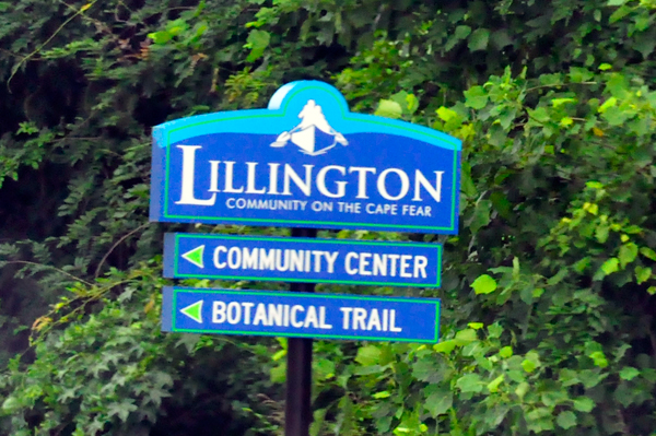 Lillington Community on the Cape Fear sign